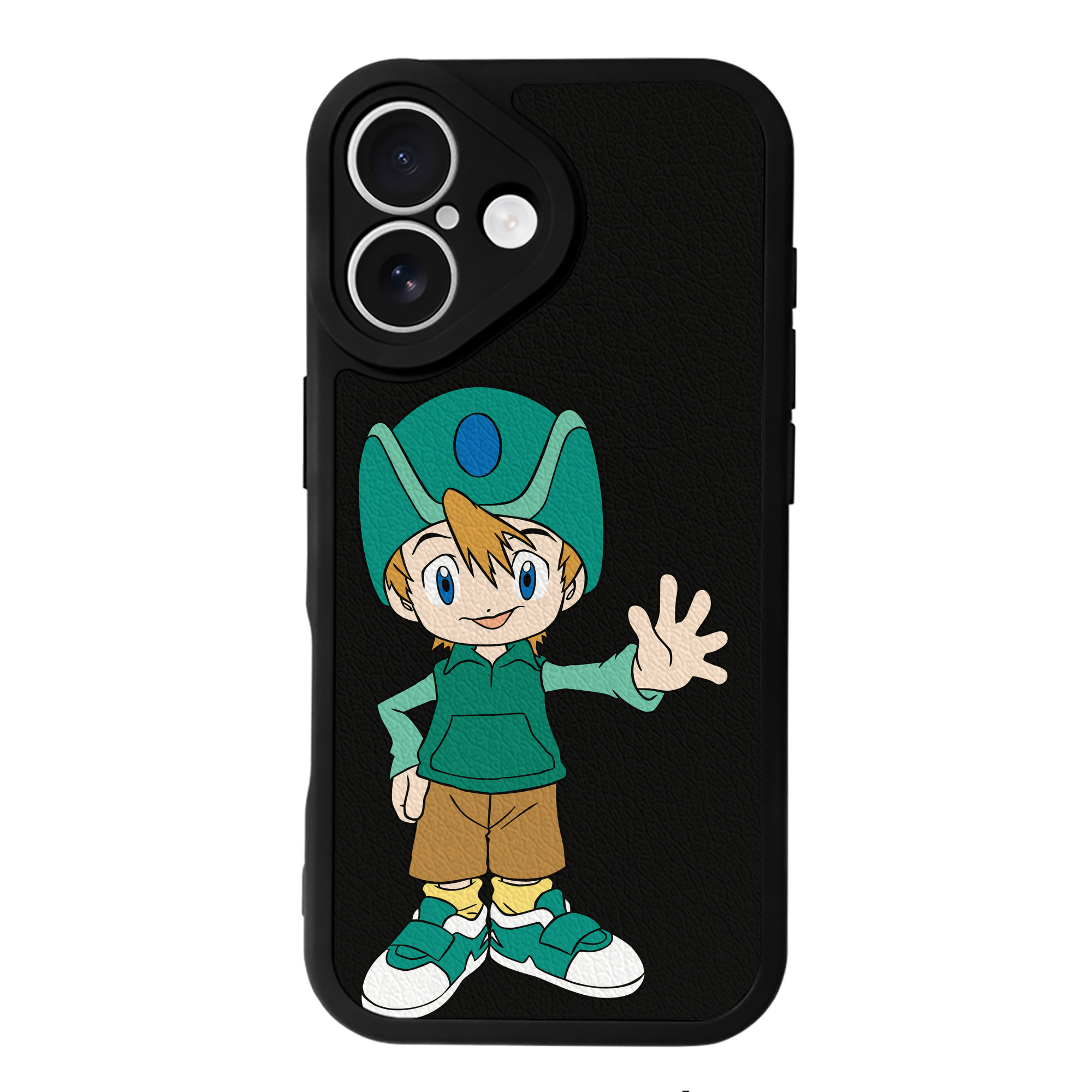 （画像用） Digimon デジタルモンスター/デジモン 【iPhone 16シリーズ対応】シリコンスマホケース（レザー調） 材質：シリコン